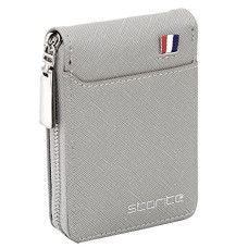 Deals, Discounts & Offers on Bags, Wallets & Belts - Storite PU Leather 9 Slot Vertical Credit Debit Card Holder Money Wallet Zipper Coin Purse