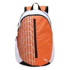 Deals, Discounts & Offers on  - Puma Unisex-Adult Typography Backpack, Charcoal Gray-Rickie Orange-White (9103603)