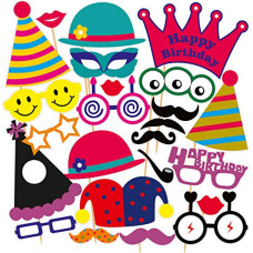 Deals, Discounts & Offers on  - SYGA Party Props Set of 24 Birthday Theme Paper Craft Item