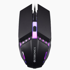 Deals, Discounts & Offers on  - ZEBRONICS PHERO Wired Gaming Mouse with up to 1600 DPI, Rainbow LED Lights, DPI Switch, High Precision, Plug & Play, 4 Buttons