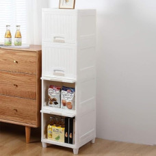 Deals, Discounts & Offers on  - E-COSMOS 4 Units Plastic Cupboard for Clothes Plastic Cabinet for Storage Foldable Wardrobe for Plastic Rack