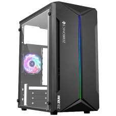 Deals, Discounts & Offers on  - ZEBRONICS ZIUM Mid-Tower Gaming Cabinet, M-ATX/M-Itx, Fins Focussed Multicolor Rear Fan, Multi Color Led Strip, Acrylic Glass Side Panel, USB 3.0, USB 2.0