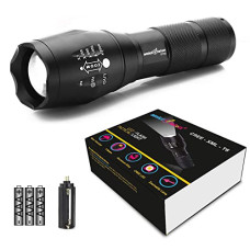 Deals, Discounts & Offers on  - amiciVision Metal LED Flashlight, XHP50 LED Water Resistant Zoomable Torch with 5 Lighting Modes