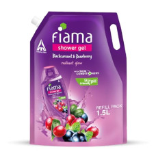 Deals, Discounts & Offers on  - Fiama Body Wash Shower Gel Blackcurrant & Bearberry, 1.5L Body Wash Refill Pack for Women & Men with Skin Conditioners for Moisturised Skin & Radiant Glow, Suitable
