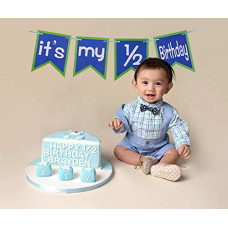 Deals, Discounts & Offers on  - AMFIN 1/2 Birthday Its My Half Birthday Decorations Banner for Birthday 6th Month Birthday Decoration 6th Month Birthday Decoration