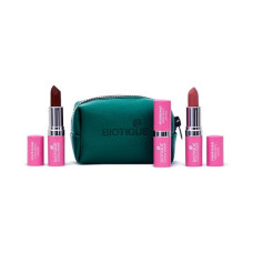 Deals, Discounts & Offers on Beauty Care - Biotique Natural Makeup Lipstick Gift Kit Pack Of 3: Nude Edition With Attractive Lipstick Case|Nude Lipsticks For All Occasions |Free Lipstick Case Or Coin Purse|Premium Gift Set|Makeup Kit