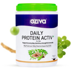 Deals, Discounts & Offers on  - OZiva Daily Protein Activ For Men with Clean Whey Protein, Multivitamins & Probiotics Whey Protein(300 g, Chocolate)