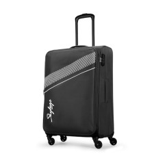 Deals, Discounts & Offers on  - Skybags Trick Polyester Softsided 69 cm Cabin Stylish Luggage Trolley with 4 Wheels | Black Trolley Bag - Unisex