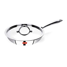 Deals, Discounts & Offers on Cookware - Sumeet Cook Smart TriPly SAS (Steel-Aluminium-Steel - 3 Layers) Fry Pan with Lid - 1.9 LTR - 24Cm