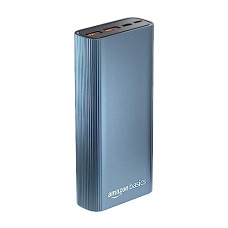 Deals, Discounts & Offers on Power Banks - Amazon Basics 20000mAh 22.5W Lithium-Polymer Metal Power Bank | Dual Input, Triple Output | Fast Charging, Twilight Blue, Type-C Cable Included