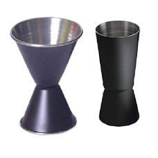 Deals, Discounts & Offers on  - Dynore Dynore Stainless Steel Set of 2 Double Sided Black Peg Measures - 30 and 60, 20 and 40 ml Each