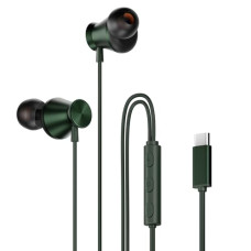 Deals, Discounts & Offers on Headphones - HAMMER Nova in Ear C Type Earphones Wired with Mic,13mm Driver, in-line Control, Metallic Built, Powerful Bass, Comfortable & Lightweight (Green)