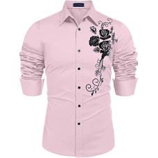 Deals, Discounts & Offers on Men - Zombom Men Cotton Polyester Blend Printde Regular Fit Full Sleeve Casual Shirt
