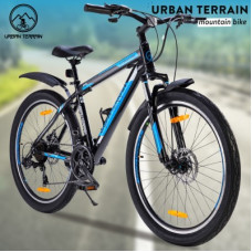 Deals, Discounts & Offers on Auto & Sports - Urban Terrain UT3003A26 Alloy MTB with 21 Shimano Gear and Installation services 26 T Road Cycle(21 Gear, Black)