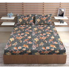 Deals, Discounts & Offers on  - Urban Magic 100% Microfiber Printed Grey Double Bedsheet with 2 Pillow Covers, Size - 215 x 210 cm, Pack of 1