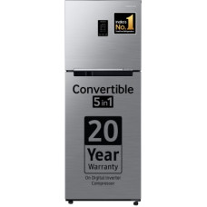 Deals, Discounts & Offers on Home Appliances - [Use Axis Bank EMI ] SAMSUNG 301 L Frost Free Double Door 3 Star Convertible Refrigerator with Convertible 5-in-1 Digital Inverter with Display(Refined Inox, RT34C4523S9/HL)