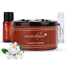 Deals, Discounts & Offers on  - Aromahpure Dashboard Car Perfume with 50 ml Floral Miniature Fragrance Oil | Frangipani Fantasy - Frangipani Fragrance Car Freshener | Luxury Car Perfume