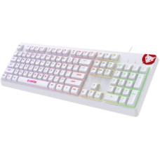 Deals, Discounts & Offers on Laptop Accessories - EVOFOX Deathray Prism RGB Silent Membrane Keys Wired USB Gaming Keyboard(White)