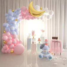 Deals, Discounts & Offers on  - SOI Moon Star Foil White Balloon Arch Garland Kit