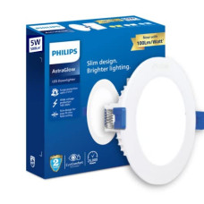 Deals, Discounts & Offers on  - PHILIPS Astra Glow 5 Watts Round Led Downlighter | Recessed Led Downlight For False Ceiling | Led Ceiling Light For Home And Hall | Cut Out: 3 Inch, Cool Day Light, Pack Of 1, Flanged