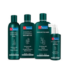Deals, Discounts & Offers on Beauty Care - Dr Batra's Anti Dandruff Hair Serum, Conditioner, Hair Fall Control Oil- 200 ml and Dandruff Cleansing Shampoo - 200 ml, Best Hair Product Combo