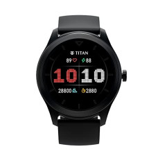 Deals, Discounts & Offers on Electronics - Titan Smart Smartwatch with Stress & Sleep Monitor, SpO2,Women Health Monitor,5 ATM Water Resistance & Upto 14 Days Battery Life