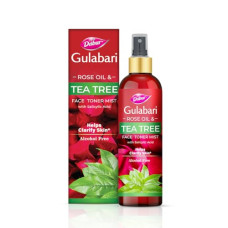 Deals, Discounts & Offers on Beauty Care - Dabur Gulabari Rose Oil & Tea Tree Face Toner Mist & Rosewater with Salicylic Acid - 100ml | Treats breakouts, blackheads, and whiteheads | Tightens and Refines Pores | Alcohol free