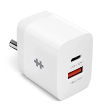 Deals, Discounts & Offers on Mobile Accessories - HYPER 38W Dual Port Wall Adapter, 20 Watts USB C Charger + 18 Watts USB A Fast Charging