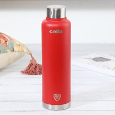 Deals, Discounts & Offers on  - CELLO Duro Top Double Wall Stainless Steel Water Bottle, 1 Unit, 750 ml, Red