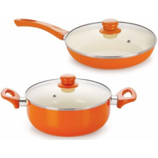 Deals, Discounts & Offers on Cookware - NIRLON fry pan24_ casserole24__ Non-Stick Coated Cookware Set(PTFE (Non-stick), Aluminium, 2 - Piece)
