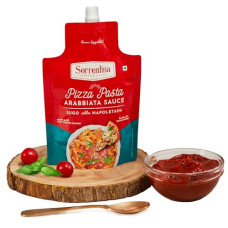 Deals, Discounts & Offers on  - Sorrentina Arrabiata Pasta & Pizza Sauce 400g | No Palm Oil I Made with Real Tomato & Herbs | Premium Italian Pizza Pasta Sauce | Recipe from Italy I100% Vegan I No Artificial Colours/Flavours | Slow Cooked I Tangy Marinara Spaghetti Sauce