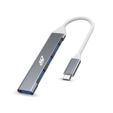 Deals, Discounts & Offers on  - HY C-Type Aluminum USB Hub (4-in-1), Type C Multiport Adapter with 1 x USB 3.0 & 3 x USB 2.0 Ports, up to 5 Gbps High Speed Data Transfer