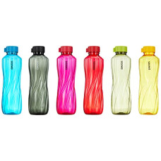 Deals, Discounts & Offers on  - Amazon Brand - Solimo 1000 ml Plastic Water Bottle | Set of 6 |Multi Color