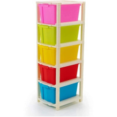 Deals, Discounts & Offers on  - J K INTERNATIONAL 5 Compartments Plastic Modular Drawer(Multicolor)