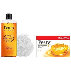 Deals, Discounts & Offers on  - Pears Moisturising Bathing Bar Soap with Glycerine Pure & Gentle For Golden Glow 125g (Pack of 3) & Bodywash Moisturising 98% Pure Glycerine 250 ml