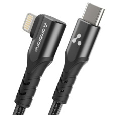 Deals, Discounts & Offers on  - Ambrane Type-C to Lightning Braided Cable, 27W Fast Charging, 480Mbps Data Sync, Compatible with iPhone, iPad, Macbook, iMac, AirPods (50% Charge in 30 mins), Power Delivery (ABLTL-10, Black)