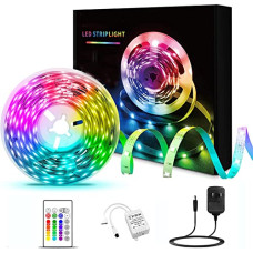 Deals, Discounts & Offers on  - Gesto 5 Meter RGB LED Strip Lights with 12V Adaptor - 300 Led Waterproof Strip Light,Multicolor LED Lights