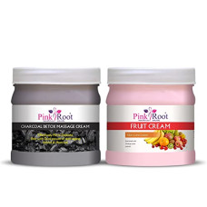 Deals, Discounts & Offers on  - Pink Root Charcoal Cream 500gm with Fruit Cream 500gm