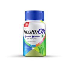 Deals, Discounts & Offers on  - Health OK Multivitamin with Natural Ginseng, Taurine power, Daily Energy, alertness, Vitamin D, C & other 18 multivitamins minerals, for Overall Health, 30 Tablets (Veg) x Pack of 1