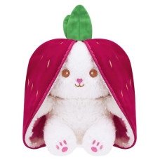 Deals, Discounts & Offers on  - Amazon Brand - Jam & Honey Reversible Carrot Strawberry Bunny Plush Toy | Zipper | Cute Stuffed Animal | Rabbit Soft Toy |Age 3 Years and Above