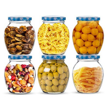 Deals, Discounts & Offers on  - Star Work Glass Container with Lid | Small Jars for Kitchen Storage | Ait-Tight | Kitchen Accessories Items and Accessories | Container Jar