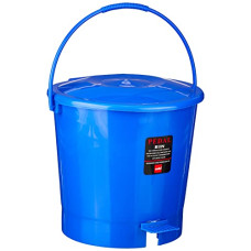 Deals, Discounts & Offers on  - Cello Plastic Pedal Bin with Garbage Bucket - Small, 6 Litre, Blue, Set of 1