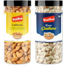 Deals, Discounts & Offers on Food and Health - YUM YUM Premium California Almond (250g) and Cashew Nut (250g) 500g Dry Fruits Combo Pack- Almonds, Cashews(2 x 250 g)