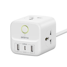 Deals, Discounts & Offers on  - Oraimo Cube Extension Boards with 3 Universal Socket, 2 USB and 1 Type C Fast Charging Port, 20W PD3.0 Quick Charge Desktop Charging Station with 1.5 M Power Cord Multi Protection