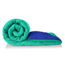 Deals, Discounts & Offers on  - Amazon Brand - Solimo Microfiber Reversible Comforter, Double (Sea Green & Indigo Blue, 200 GSM)