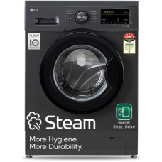 Deals, Discounts & Offers on Home Appliances - [Use HDFC Bank Credit Card EMI] LG 9 kg 5 Star with Steam, Inverter Direct Drive, 6 Motion Direct Drive, Touch Panel and 1400 RPM Fully Automatic Front Load Washing Machine with In-built Heater Black(FHM1409BDM)