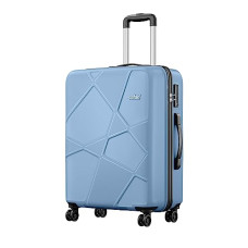 Deals, Discounts & Offers on  - Safari Pentagon Plus 65 Cms Medium Check-in Polypropylene Hardsided 8 Wheels Luggage/TSpeed_Wheel Suitcase/Speed_Wheel Trolley Bag with TSA Lock (Slate Blue), 66 Centimeters