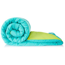 Deals, Discounts & Offers on  - Amazon Brand - Solimo Microfiber Reversible Comforter, Single (Aqua Blue & Olive Green, 200 GSM)