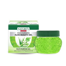 Deals, Discounts & Offers on Beauty Care - NATURES ESSENCE Moisturising Aloe Beauty Gel With Vitamin E And Peppermint Oil | Multipurpose Gel | 99% Pure Aloe Vera Extracts | For All Skin Types, 50G