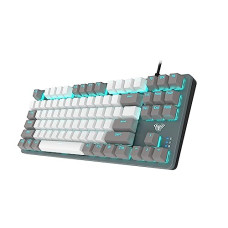 Deals, Discounts & Offers on  - AULA F3287 Mechanical Wired USB Gaming Keyboard / 8 Different Pre-Set Game Modes Mechanical Gaming Keyboard (Grey, White)